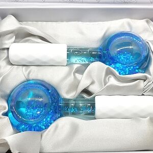 Glass Cryo Facial Globes Blue